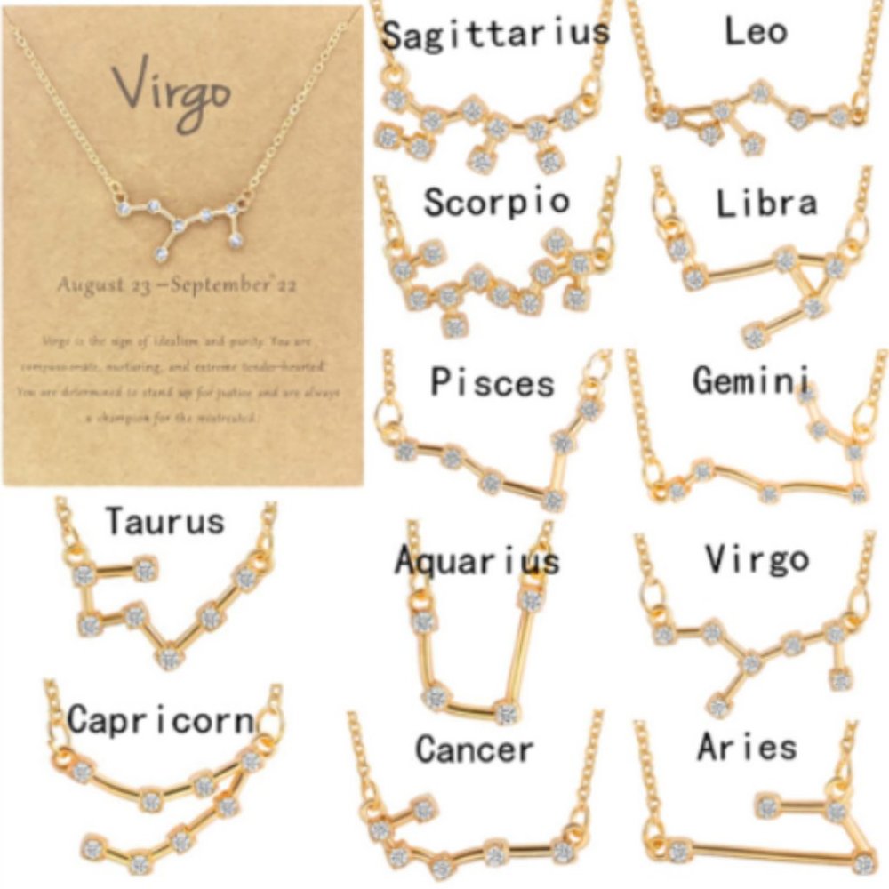 Gold Sagittarius Constellation Necklace - Picture 2 of 5